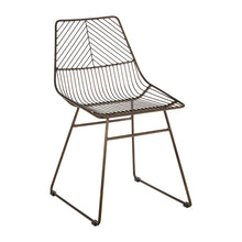 Load image into Gallery viewer, District Bronze Metal Wire Tapered Legs Chair
