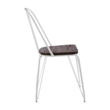 Load image into Gallery viewer, District White Metal Frame And Elm Wood Seat Chair
