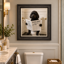 Load image into Gallery viewer, Dog on the Bog - Black Cockapoo Framed Wall Art
