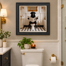 Load image into Gallery viewer, Dog on the Bog - Black Labrador Framed Wall Art
