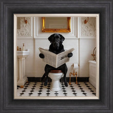 Load image into Gallery viewer, Dog on the Bog - Black Labrador Framed Wall Art
