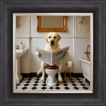 Load image into Gallery viewer, Dog on the Bog - Blonde Labrador Framed Wall Art
