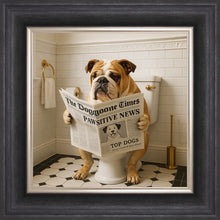 Load image into Gallery viewer, Dog on the Bog - Bulldog Framed Wall Art

