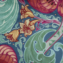 Load image into Gallery viewer, Close-up of a colorful floral and abstract pattern on fabric.

