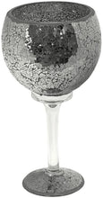 Load image into Gallery viewer, Decorative glass goblet with a cracked glass design on a white background
