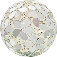 Load image into Gallery viewer, Decorative glass sphere with mosaic pattern on a white background
