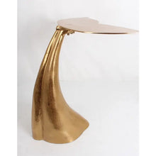 Load image into Gallery viewer, Gold Aluminium Whale Tail Side Table
