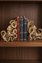 Load image into Gallery viewer, Gold Octopus Pair of Bookends
