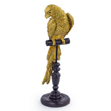 Load image into Gallery viewer, Gold Parrot On Perch Figure
