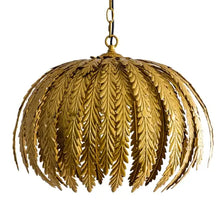 Load image into Gallery viewer, Gold Tropical Floral Ceiling Pendant

