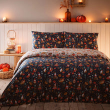 Load image into Gallery viewer, Bed with autumn-themed bedding in a cozy bedroom setting.
