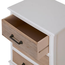 Load image into Gallery viewer, Close-up of a wooden drawer with a white cabinet background
