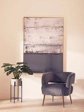 Load image into Gallery viewer, Larrisa Grey Velvet Chair With Padded Seat And Gold Metal Legs
