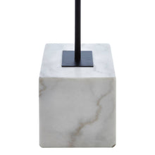 Load image into Gallery viewer, Marble cube with black cylindrical object on a white background
