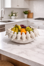 Load image into Gallery viewer, Fruit bowl with birds on a marble countertop in a kitchen
