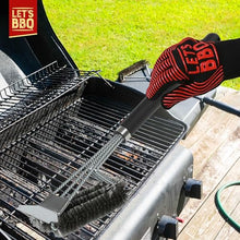 Load image into Gallery viewer, Red BBQ Oven Gloves Mitts Heat Resistant
