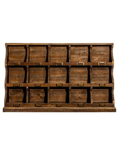 Load image into Gallery viewer, Rustic Wooden "Arundel" 12 Pigeon-Hole Wall Storage Unit
