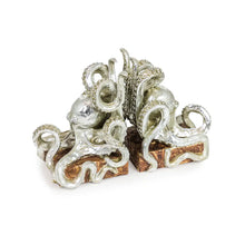 Load image into Gallery viewer, Silver Octopus Pair of Bookends
