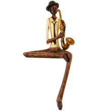 Load image into Gallery viewer, Statue of a man playing a saxophone on a white background
