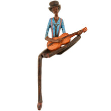 Load image into Gallery viewer, Statue of a person playing a guitar on a white background

