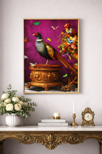 Load image into Gallery viewer, Stately Pheasant Framed Velvet Canvas Art
