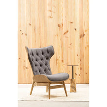Load image into Gallery viewer, Vinsi Dark Grey Velvet Chair with Winged Back

