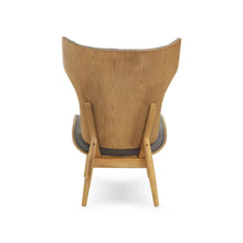 Load image into Gallery viewer, Vinsi Dark Grey Velvet Chair with Winged Back
