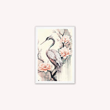 Load image into Gallery viewer, Luxury Velvet Art Print - Sakura Crane Framed Wall Art
