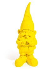 Load image into Gallery viewer, Yellow garden gnome figurine on a white background
