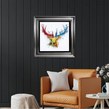 Load image into Gallery viewer, Colourful Stag Framed Wall Art
