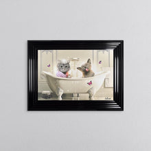 Load image into Gallery viewer, Cats In A Bath Framed Wall Art 55*75cm
