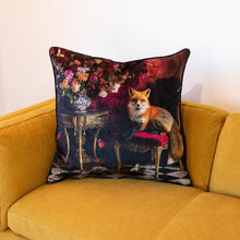 Load image into Gallery viewer, Luxury Velvet Art Print - Stately Home Curiosity Fox Framed Wall Art
