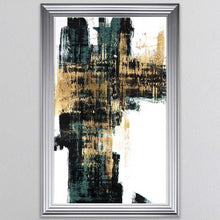 Load image into Gallery viewer, Infatuation Gold On Teal Framed Wall Art
