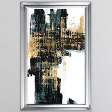 Load image into Gallery viewer, Infatuation Gold On Teal Framed Wall Art
