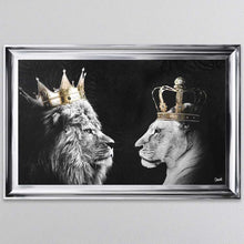 Load image into Gallery viewer, Lion And Lioness King And Queen Of The Jungle Framed Wall Art

