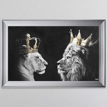 Load image into Gallery viewer, Lion And Lioness King And Queen Of The Jungle Framed Wall Art
