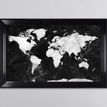 Load image into Gallery viewer, Black And White Marble Map Framed Wall Art
