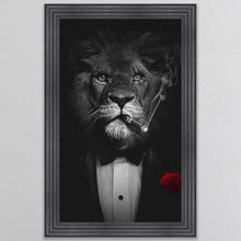 Load image into Gallery viewer, Black And White Lion Framed Wall Art
