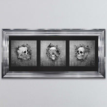 Load image into Gallery viewer, Three Wise Skulls Triptych Framed Wall Art
