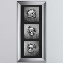 Load image into Gallery viewer, Three Wise Skulls Triptych Framed Wall Art
