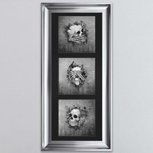 Load image into Gallery viewer, Three Wise Skulls Triptych Framed Wall Art
