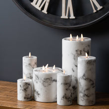 Load image into Gallery viewer, Luxe Collection Natural Glow 6x12cm Marble Effect LED Candle
