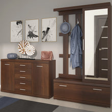 Load image into Gallery viewer, Imperial 2 Door 5 Drawer Sideboard in Dark Mahogany Melamine
