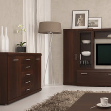 Load image into Gallery viewer, Imperial 2 Door 5 Drawer Sideboard in Dark Mahogany Melamine
