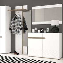 Load image into Gallery viewer, Chelsea Living 1 drawer 2 door sideboard in white with an Truffle Oak Trim
