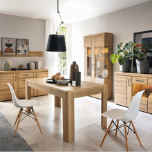 Load image into Gallery viewer, Cortina Tall wide 2 door glazed display cabinet in Grandson Oak
