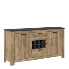 Load image into Gallery viewer, Rapallo 2 door 2 drawer sideboard with wine rack in Chestnut and Matera Grey
