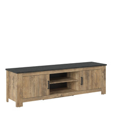 Load image into Gallery viewer, Rapallo 2 door 189 cm wide TV cabinet in Chestnut and Matera Grey
