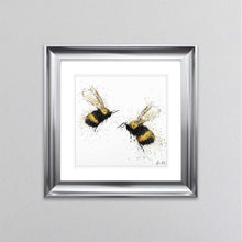 Load image into Gallery viewer, Bee Love framed wall art.
