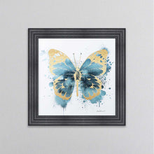 Load image into Gallery viewer, Butterfly Gold And Indigo Framed Wall Art
